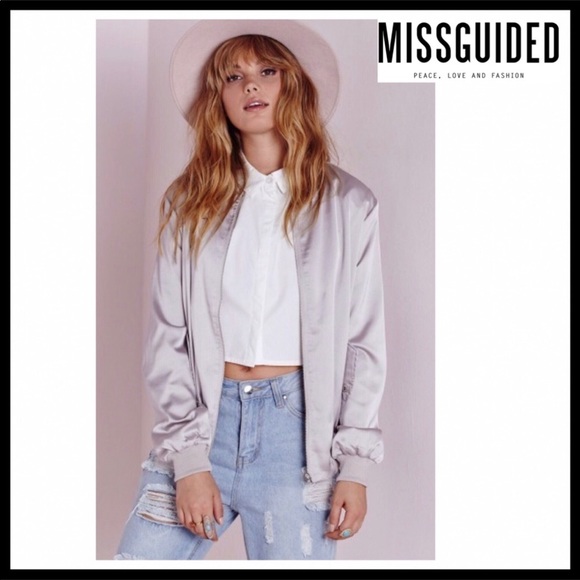 LUXE SATIN MOTO BOMBER JACKET - Picture 4 of 8